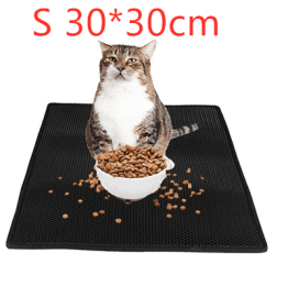 Cat Litter Pad Honeycomb Cat Pad Waterproof Urine Proof Pad Pet Supplies (Option: Black-S)