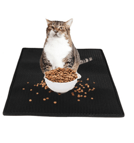 Cat Litter Pad Honeycomb Cat Pad Waterproof Urine Proof Pad Pet Supplies (Option: Black-40x50cm)