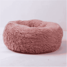Round Long Hairy Autumn And Winter Nest Pad Cat Mattress (Option: Pink-100cm)