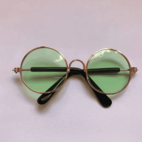 Pet Cat Glasses Cat Sunglasses (Option: Gold green-M)