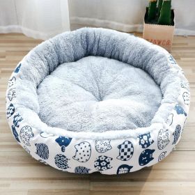 Dog And Cat Litter Padded With Round Cotton (Option: White-S)