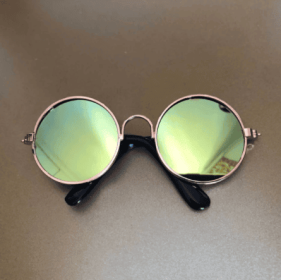 Pet Cat Glasses Cat Sunglasses (Option: Rose gold mercury-L)